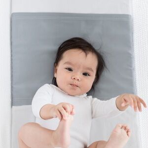 Silky Tots Blue Gray Silk Bassinet Sleeve
